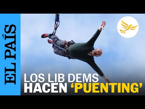 REINO UNIDO | El líder de los liberaldemócratas británicos salta de 'puenting' cómo acto de campaña