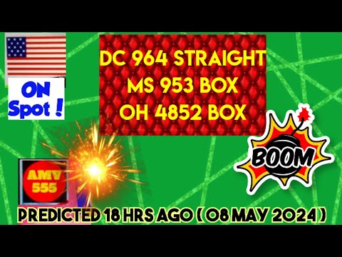 Congratulations! 3 States DC-MS-OH for winning Pick 3 & 4 ( 08 May 2024 ) Draw | AMV 555