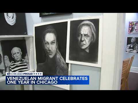 Venezuelan migrant documents first year in Chicago in art