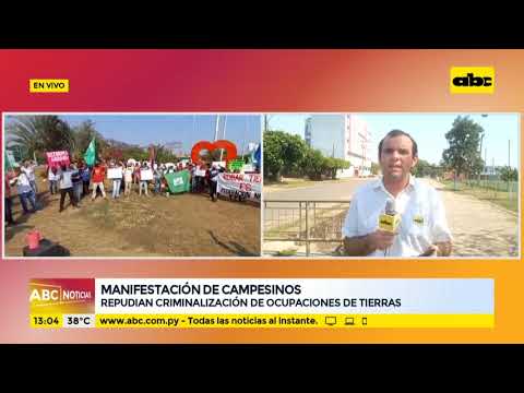 Campesinos se manifiestan en Caaguazú y repudian criminalización de ocupaciones de tierras