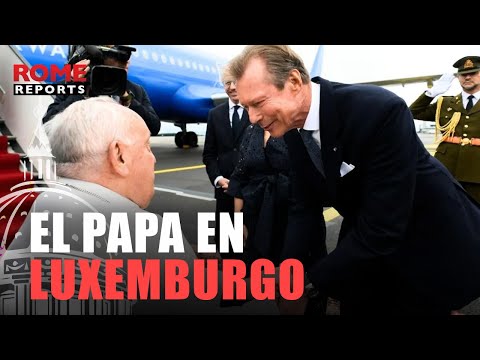 El papa aterriza en Luxemburgo