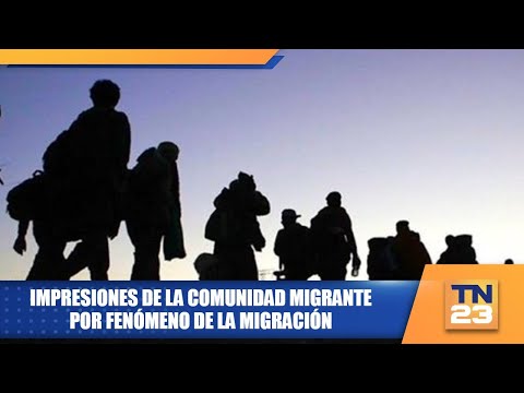 Impresiones de la comunidad migrante por fenómeno de la migración