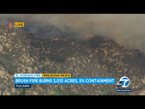 El Dorado Fire scorches 7000 acres at 5 percent containment in San