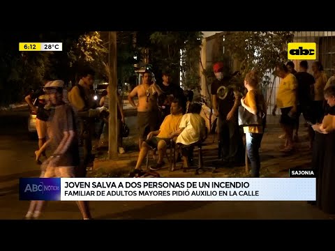 Joven salva a dos abuelitos de un incendio