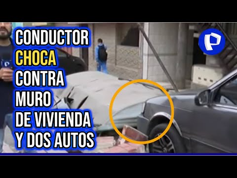 Conductor ebrio choca contra muro y dos autos estacionados en Independencia (2/2)