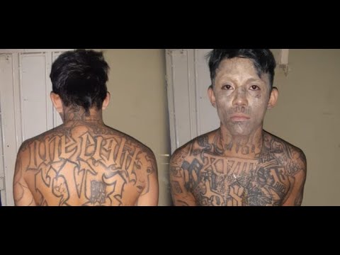 Otro pandillero salvadoreño intentó cubrir sus tatuajes con maquillaje