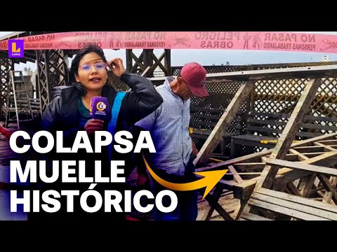 Se desploma por fuertes vientos: Histórico muelle de Pimentel colapsa