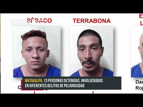 13 delincuentes tras las rejas en Matagalpa - Nicaragua