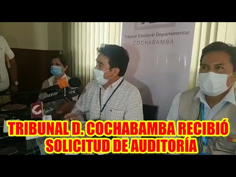 TRIBUNAL DEPARTAMENTAL DE COCHABAMBA SE REFIERE A LA SOLICITUD DE AUDITORÍA HECHAS POR CÍVICOS..