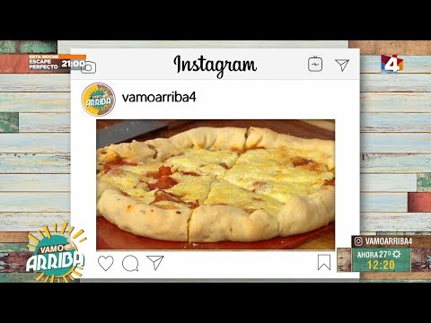Vamo Arriba - Pizza Carnavalera, con bordes rellenos de salchicha parrillera
