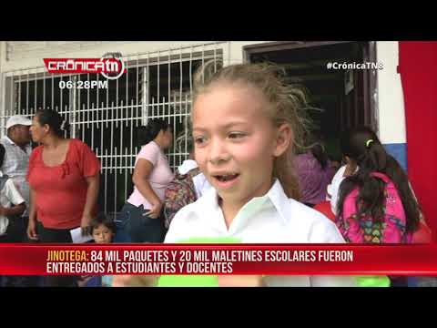 Gobierno de Nicaragua entrega paquetes escolares a escuelas de Matagalpa y Jinotega