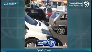 سيدة تورطت في زحمة السير