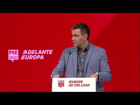 El secretario general del PSOE, Pedro Sánchez, participa en el Congreso del (PES)