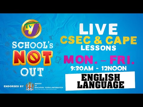 TVJ Schools Not Out: CSEC English Language with Julien Baker Francis  - May 12 2020