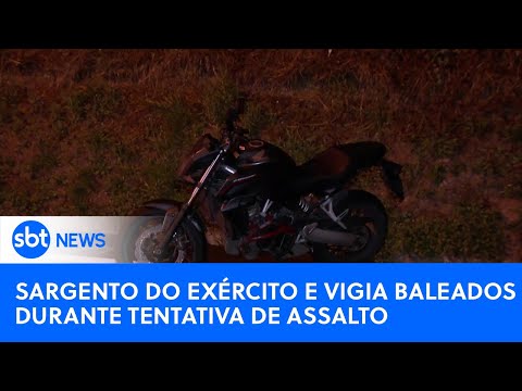 Sargento do Exército e vigilante são baleados durante tentativa de assalto | #SBTNewsnaTV (20/09/24)