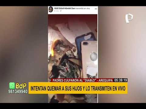 Arequipa: padres fueron intervenidos cuando intentaban quemar a sus hijos en ritual satánico