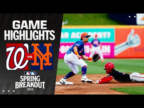 Nationals vs. Mets Spring Breakout Game Highlights (3/15/24) | MLB Highlights