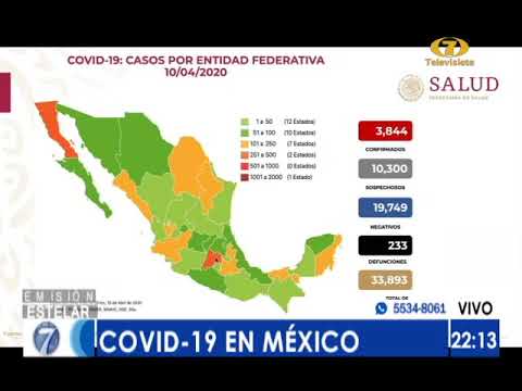 México: 3.844 casos confirmados de COVID-19