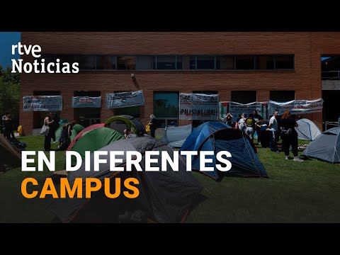 ISRAEL-GAZA: ESTUDIANTES acampan en UNIVERSIDADES ESPAÑOLAS pidiendo el FIN de la VIOLENCIA | RTVE