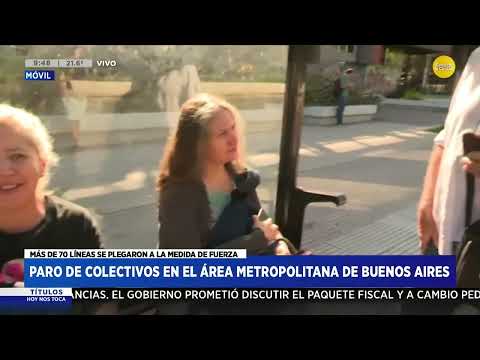 Paro de colectivos en el área metropolitana de Buenos Aires ? HNT a las 8 ? 07-03-24