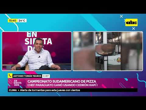 Chef paraguayo ganó campeonato sudamericano de pizza