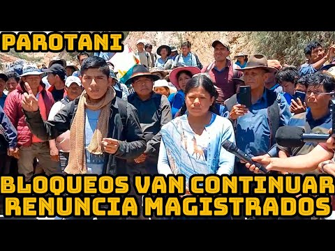 BLOQUEOS EN PAROTANI MOVIMIENTOS SOCIALES DENUNCIAN QUE POLICIAS ESTAN MAS4CRANDO  AL PUEBLO..