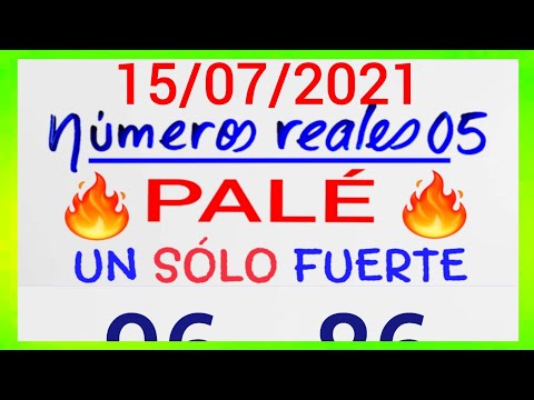 NÚMEROS PARA HOY 15/07/21 DE JULIO PARA TODAS LAS LOTERÍAS...!! Números reales 05 para hoy....!!