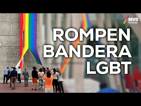 Sindicato del INFONAVIT destruye bandera LGBT; ¿qué significa?