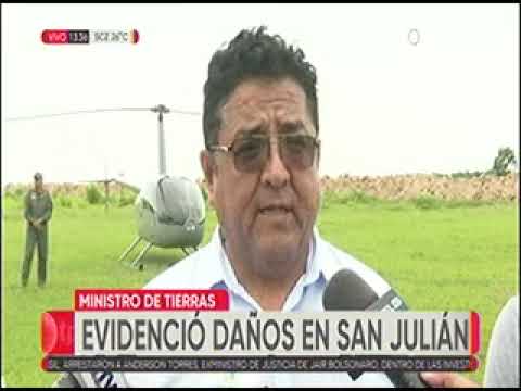 14012023   REMMY GONZALES   MINISTRO DE TIERRAS EVIDENCIO DAÑOS EN SAN JULIAN   UNITEL