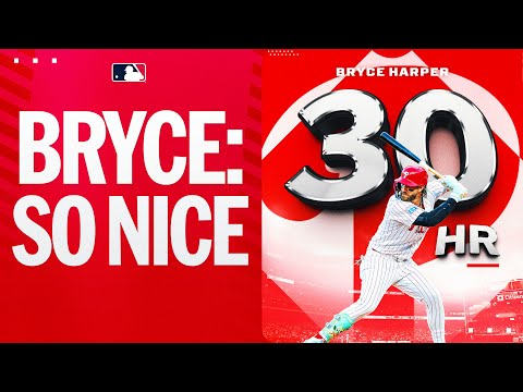 30! Bryce Harper is READY for ANOTHER #RedOctober! (5th season with 30+ HR)