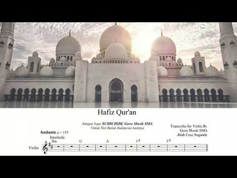 Hafiz Qur'an || Violin + Not Balok + chord || Belajar Biola