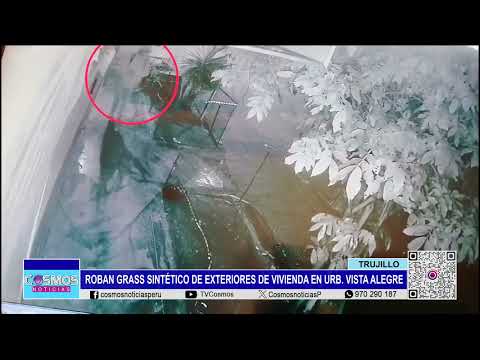 Trujillo: roban grass sintético de exteriores de vivienda en Urb. Vista Alegre