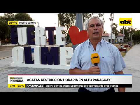Acatan restricción horaria en Alto Paraguay
