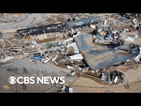 North Carolina towns under mud after Helene