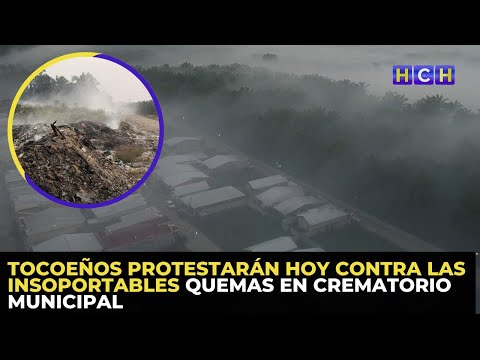 Tocoeños protestarán hoy contra las insoportables quemas en Crematorio Municipal