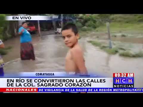 Inundadas resultan varias viviendas en col. Sagrado Corazón, Comayagua