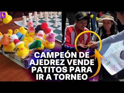 No hay apoyo del IPD: Peruano con 50 medallas de ajedrez vende patitos para viajar a torneo