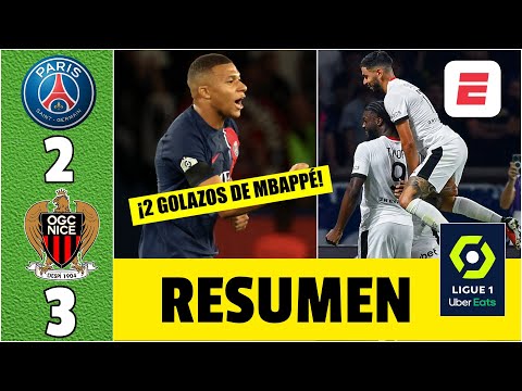 2 GOLAZOS DE MBAPPÉ NO pudieron evitar la derrota del PSG 3-2 ante Niza | Ligue 1