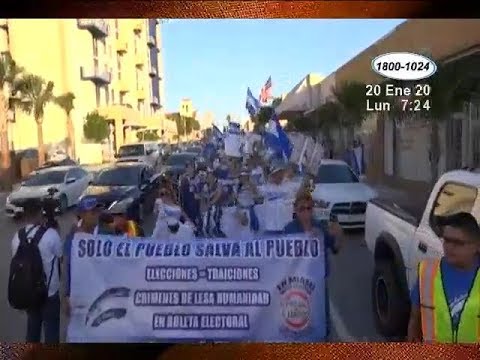 Nicaragüenses en Miami realizaron marcha por la libertad del país