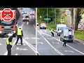 Fiat Ducato taranuje radiowz polskiej policji podczas ucieczki z Czech