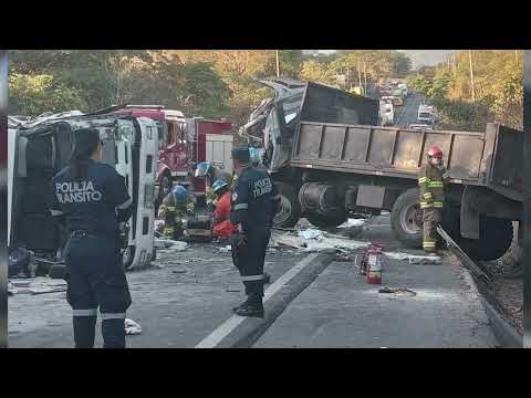 Un accidente de tránsito ocurrido sobre carretera Ruta Militar,  en cantón Hato Nuevo, San Miguel.
