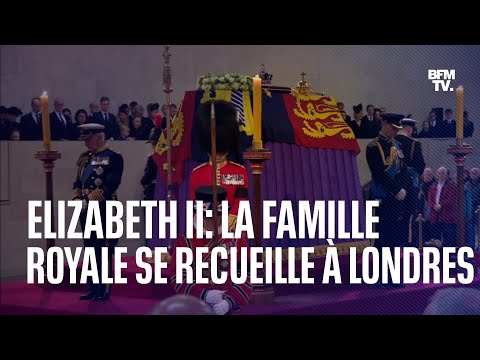 Elizabeth II: la famille royale se recueille à Westminster Hall