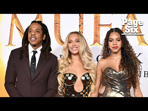 Jay-Z all smiles with Beyoncé & daughter Blue Ivy at ‘Mufasa’ premiere after denying rape allegation