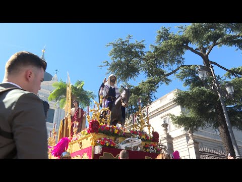 Cientos de personas asisten a tradicional procesión de La Borriquita en Madrid