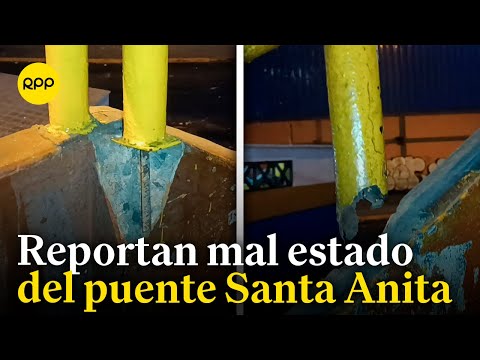 Reportan mal estado del Puente Santa Anita
