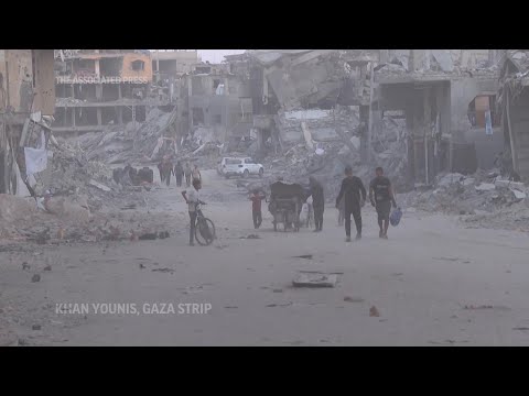 Palestinians return to destroyed streets of Khan Younis after Israeli military withdrawal