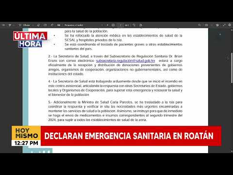 Declaran emergencia sanitaria en Roatán