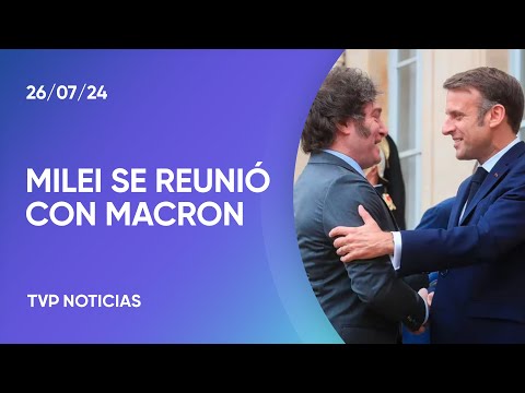 Javier Milei se reunió con Macron en Francia en la previa de la inauguración de los Juegos Olímpicos