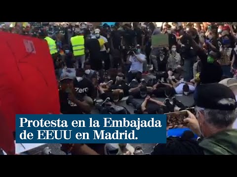 Protesta en Madrid contra el racismo y la brutalidad policial tras la muerte de George Floyd