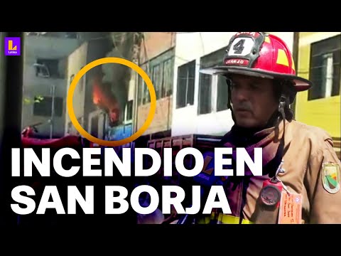 Hemos rescatado a cuatro personas: Incendio en hospedaje de San Borja causa pánico en vecinos